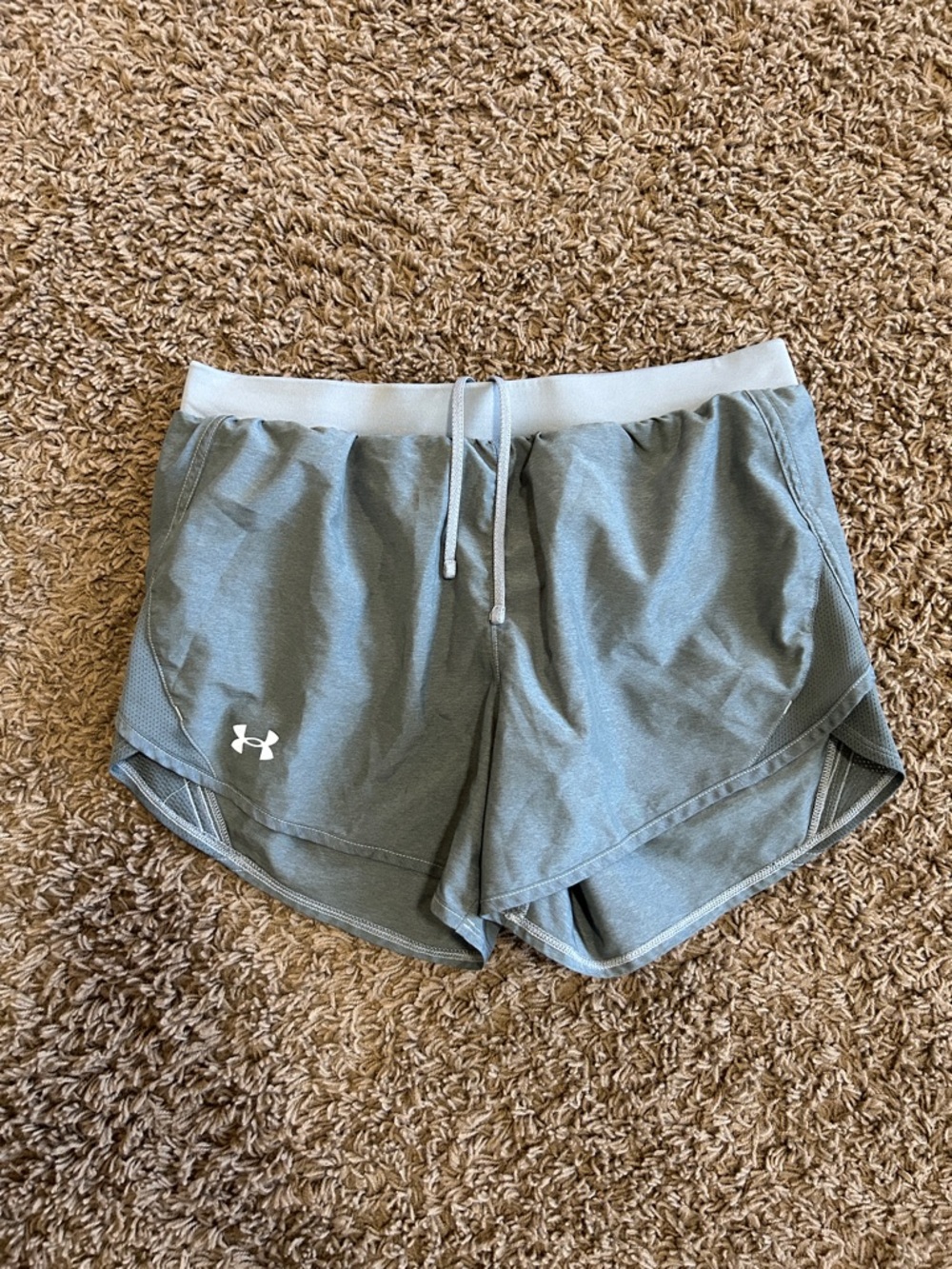 Under Armour Women's Light Grey Green Athletic Shorts
